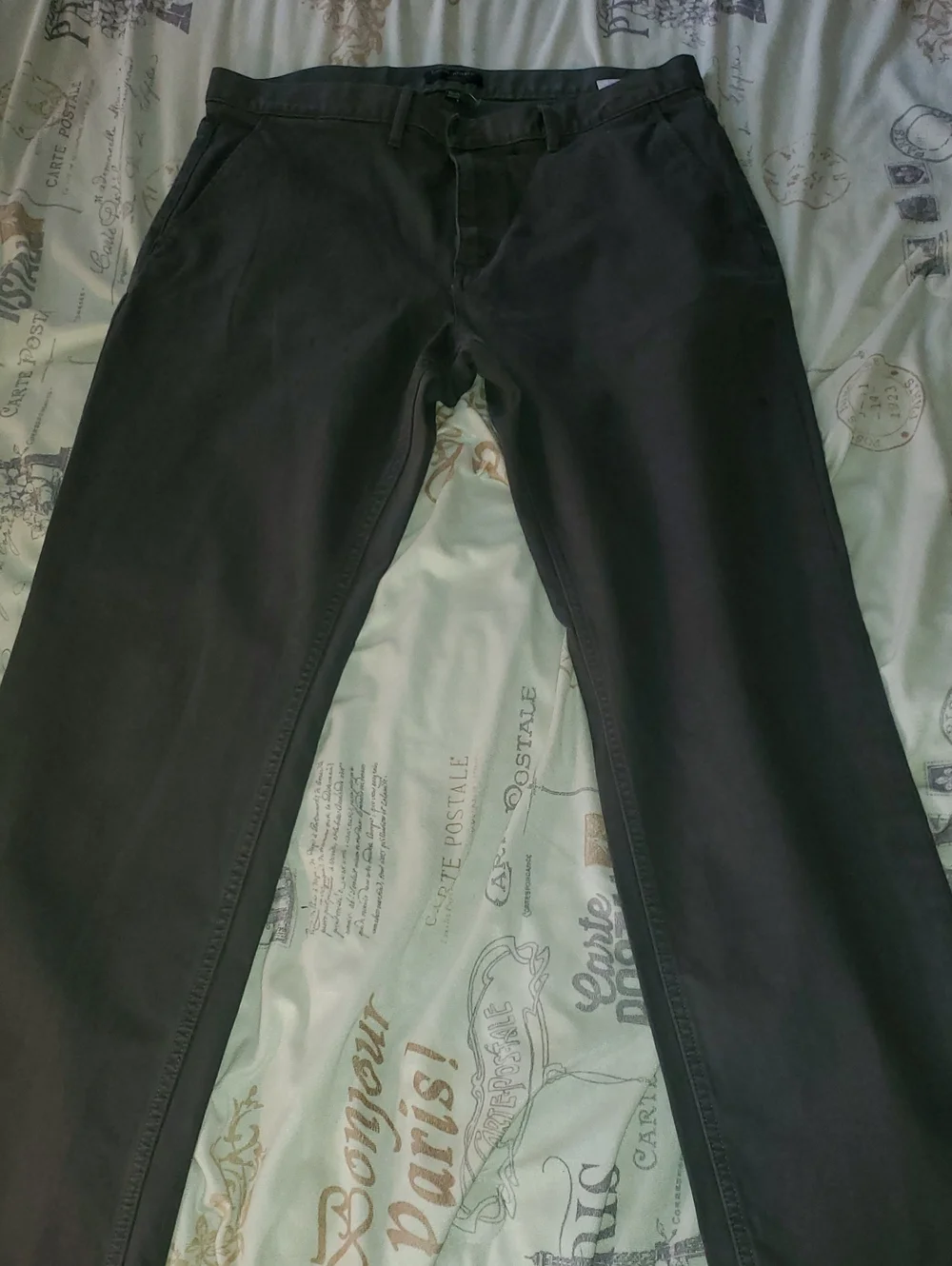 MENS NEW CONDITION BANANA REPUBLIC GREY DENIM AIDEN PANTS. SIZE 36×34